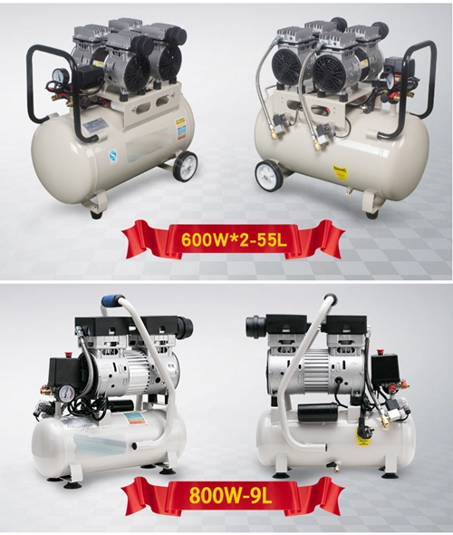 600W - 9L小型空気圧縮機のOillessの高圧無言の設計木働く家の塗布AC220V良質のSanmin