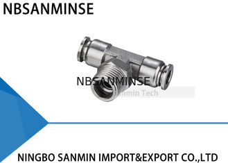 NBSANMINSE SSPT M5 M6 1/8空気の食品等級の男性の枝ティーの付属品の1/4の3/8の1/2 SS316Lのステンレス鋼押し