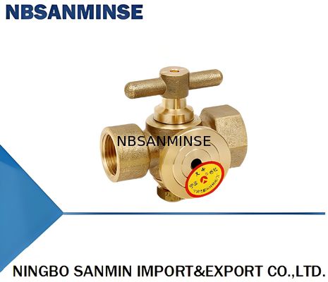 圧力計 ブラス 電動電磁弁 三方向プラグ