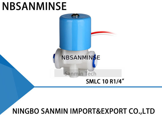 プラスチック真鍮の電磁弁普通閉鎖した直動式R 1/4"速く接続された管