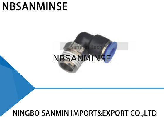 PLNの空気男性の肘付属品のプラスチック空気の部品押しは速く部品Sanminを接続します