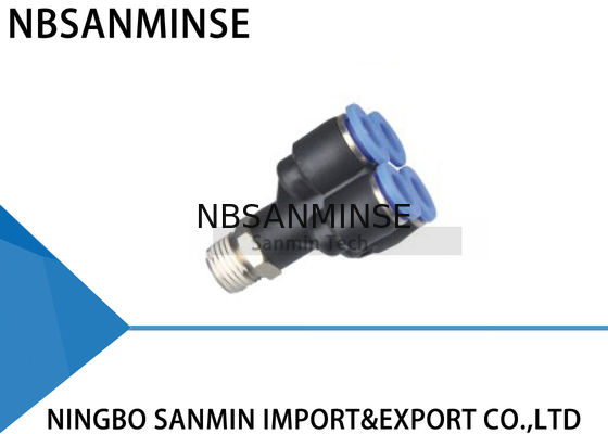 PXTの共同Sanminの空気の空気付属品の速いコネクター5の方法二重Yタイプ押し