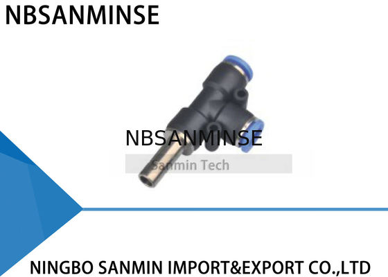PDJの1接触空気速い付属品良質のSanminの空気のホースのコネクターの枝操業ティー押し