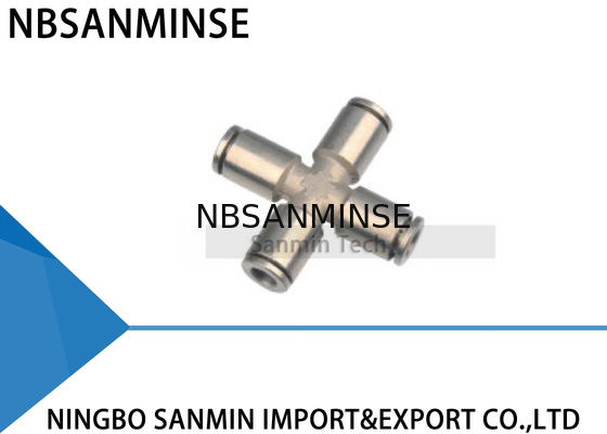 PZT 4の方法管の十字連合多様なコネクターのカプラーSanminの空気の管付属品押し