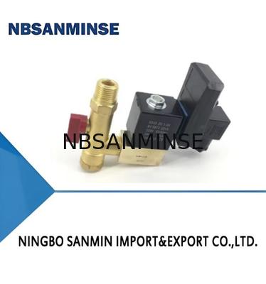 SR-G-15 4Mpa G 1/2 High Pressure Solenoid For Electronic Drain Valves Air Compressor Valve Brass Solenoid Drainer NBSANMINSE