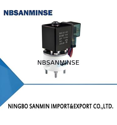 PTFE電磁弁、周囲温度最大+60℃、媒体温度5℃～150℃、M8×1 G1/8 M6 1/4UNF-28 接続