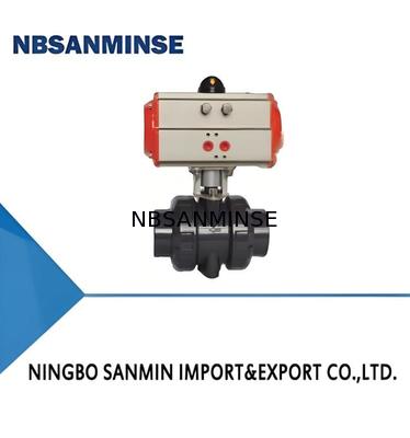 UPVC/CPVC/PPH 中気圧1.2MPaおよび低気圧0.035MPa~0.35MPaの電気および空気力ボールバルブ