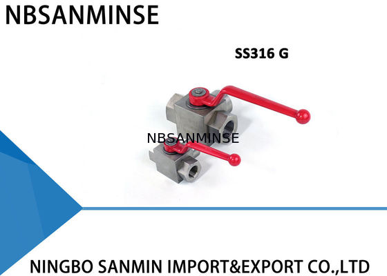 KHB3K SS316の三方油圧球弁の耐食性の常態の温度