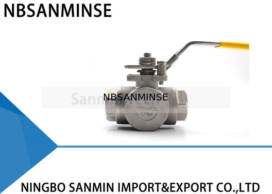 3つの方法油圧高圧球弁は1インチ1000psiの外国人CF8M3K-1のステンレス鋼SS316の石油およびガス ラインを配管します