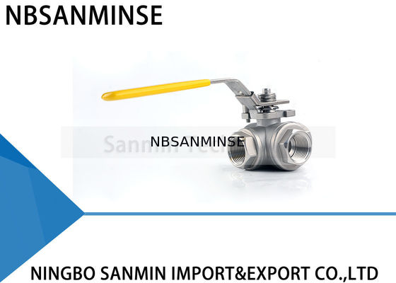 3つの方法油圧高圧球弁は1インチ1000psiの外国人CF8M3K-1のステンレス鋼SS316の石油およびガス ラインを配管します