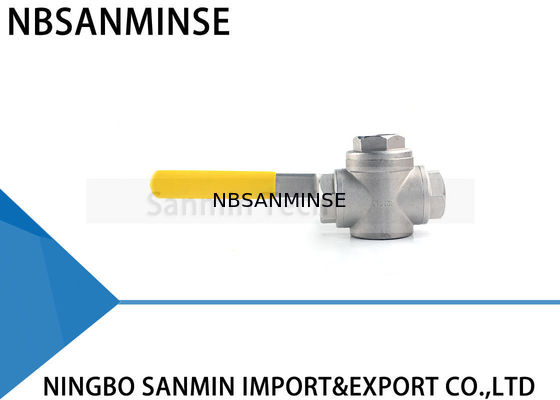 3つの方法油圧高圧球弁は1インチ1000psiの外国人CF8M3K-1のステンレス鋼SS316の石油およびガス ラインを配管します