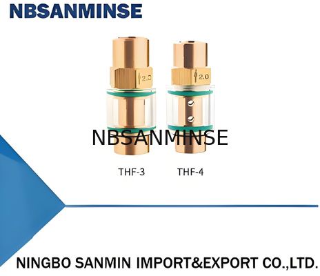 THFオイルリターンチェックバルブ 最大圧力15バール オリフィス∅0.8-∅3.0mm
