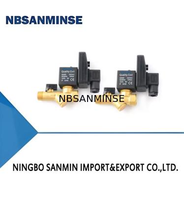 NBSANMINSE 電子ドレンバルブ G1/2 1.6 MPa SR-B-15 真鍮ソレノイドバルブ DC24V AC220V エアコンプレッサードレン
